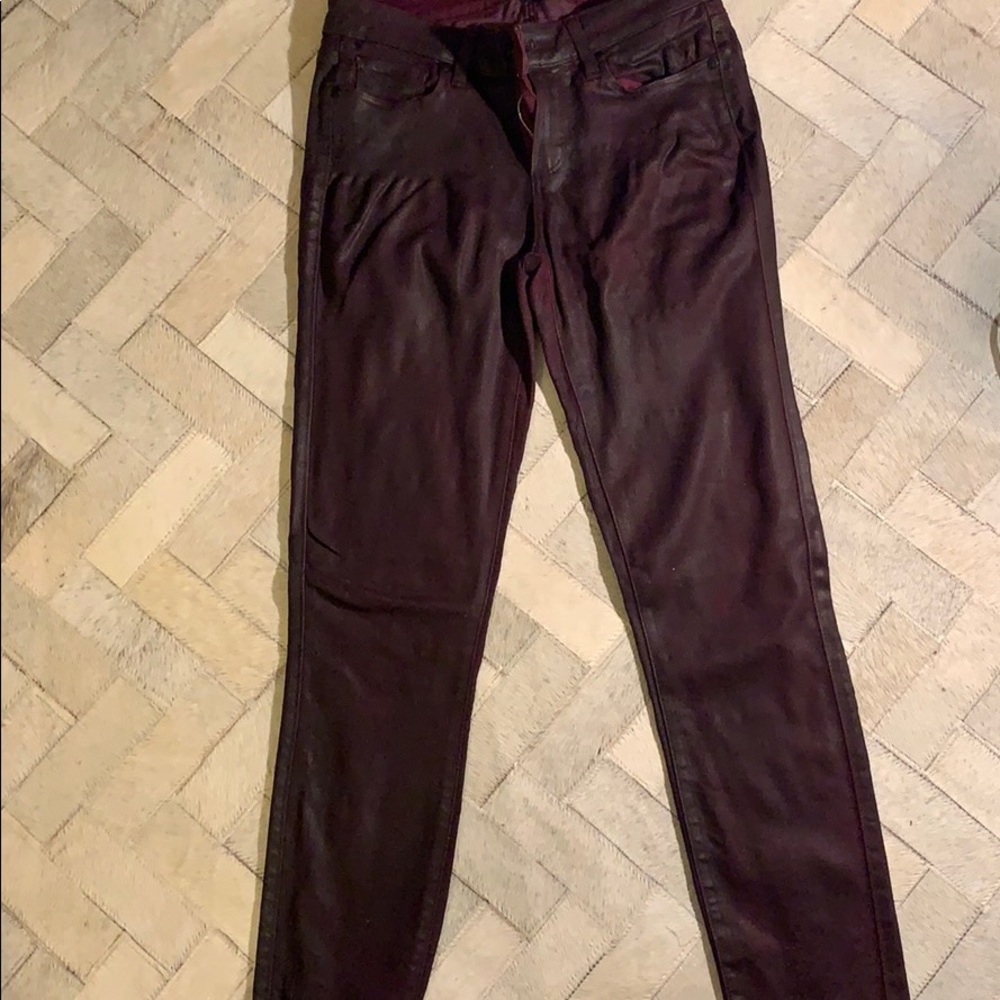 Paige Coated Ultra Skinny Verdugo Pants Size 27
